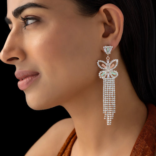 Anti-Tarnish Butterfly Crystal Danglers