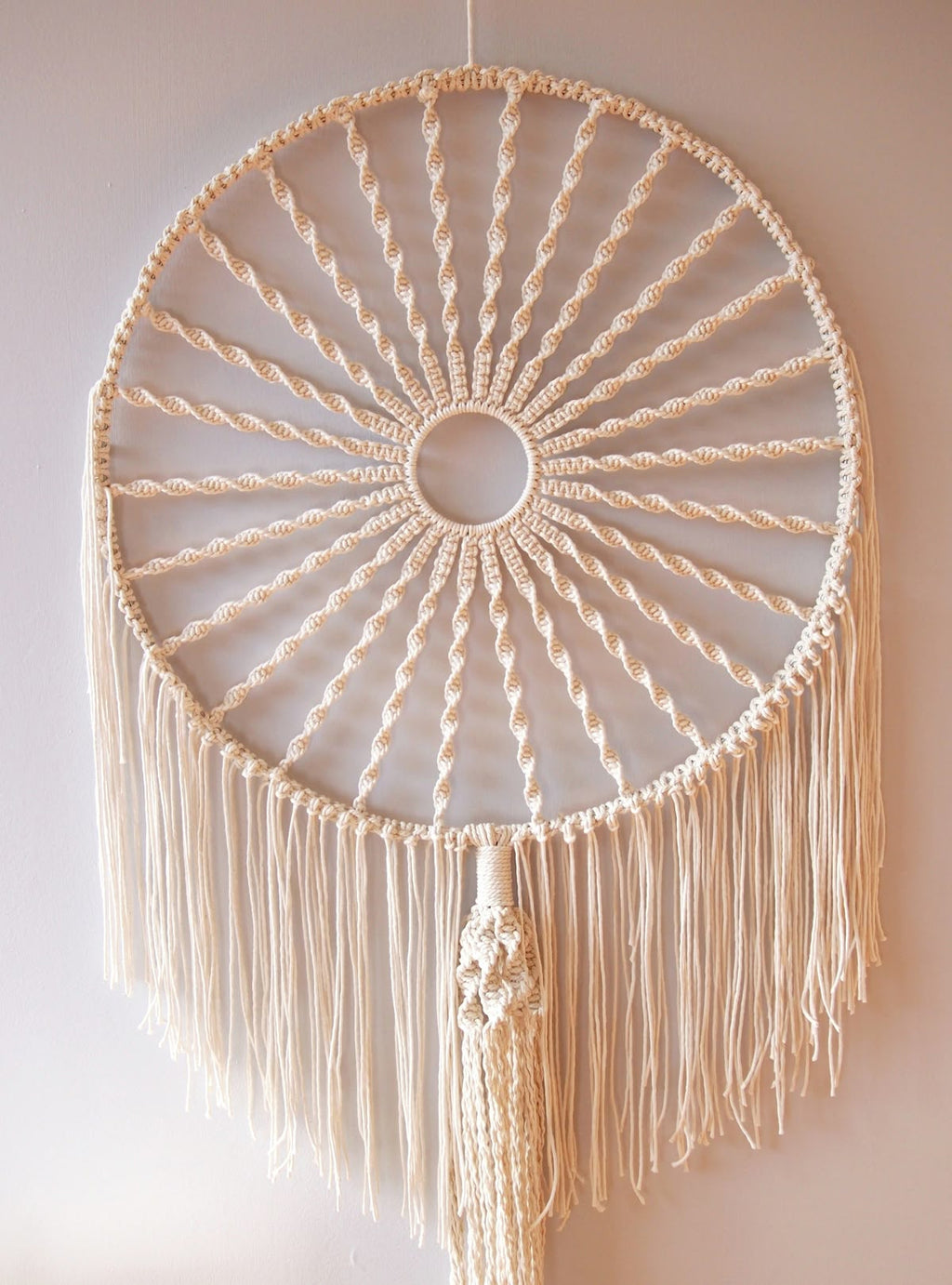 Macramé Sunburst Wall Hanging – Boho Statement Piece