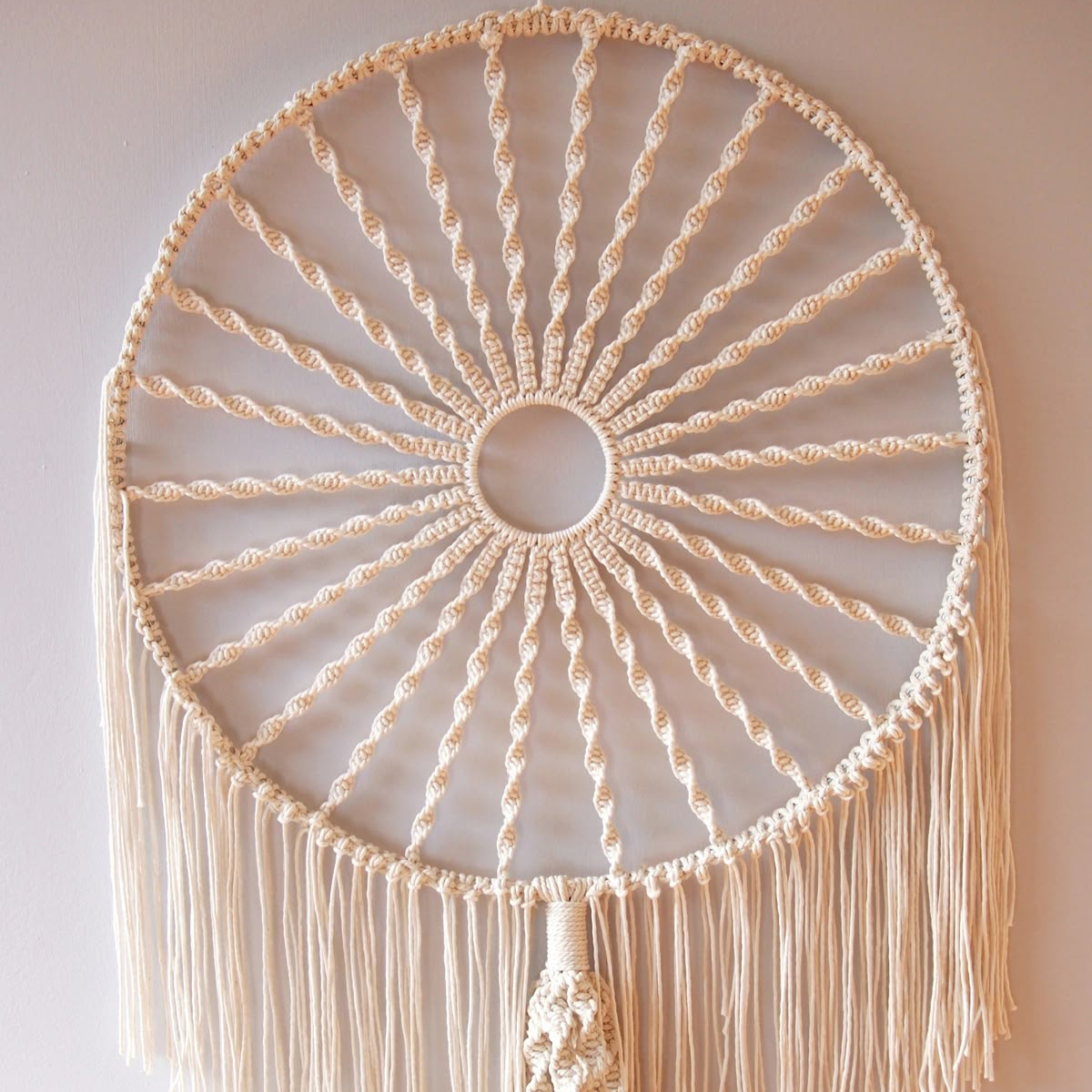 Macramé Sunburst Wall Hanging – Boho Statement Piece